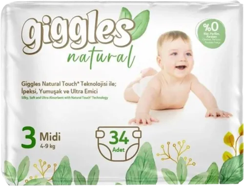 Подгузники Natural двойная упаковка миди N3 5