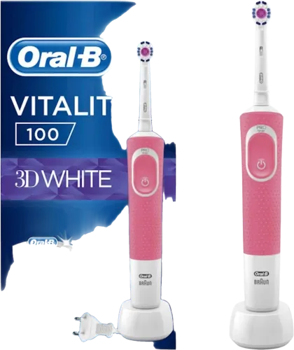 Электрическая зубная щетка BRAUN Vitality 3D White/D100 Pink