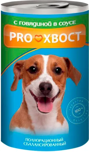ProKhvost Wet Dog Food with Beef in Sauce