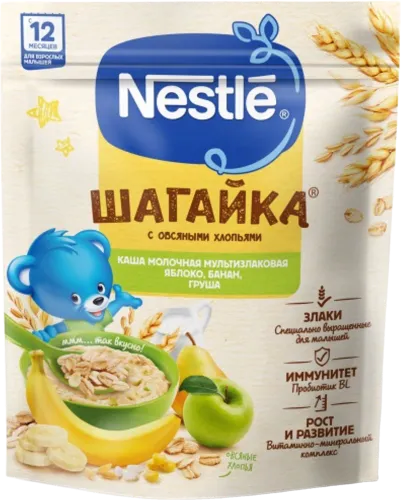  Каша Шагайка молочная мультизлак яблоко,банан,груша