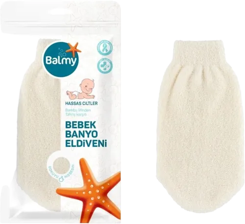 Washcloth-glove Naturel bamboo