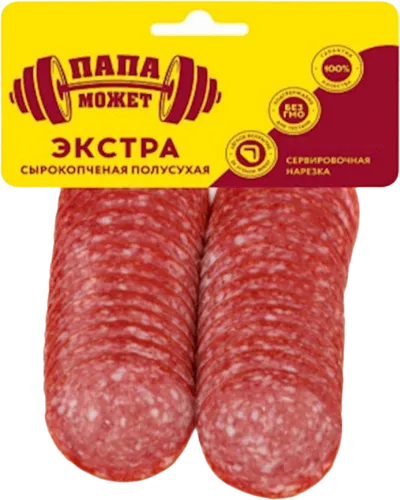 Колбаса экстра сырокопченая полусухая 