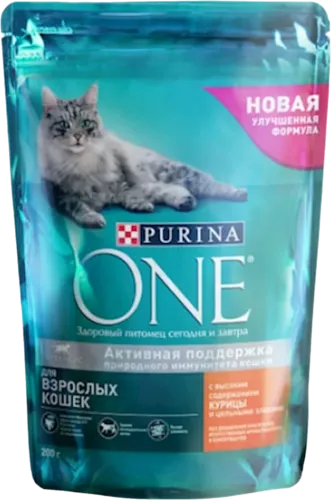  Dry Cat Food for Adult Cats with Chicken and Whole Grains Pouch