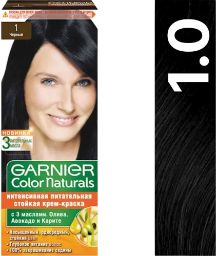 Стойкая крем-краска для волос Color Naturals оттенок 1 Черный