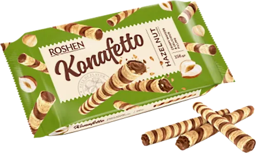 Трубочки вафельные Konafetto