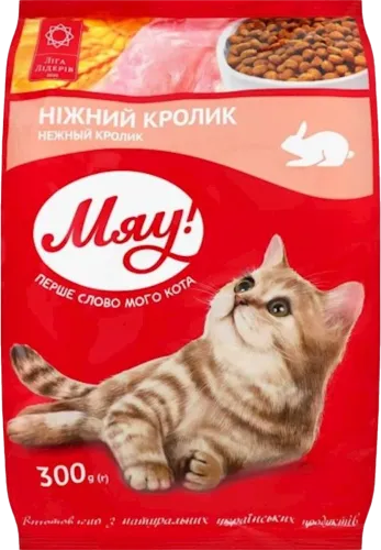 Cat food for 1 to 6 months Myau! with rabbit