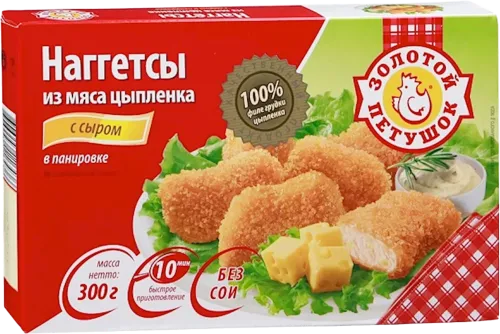 Наггетсы из мяса цыпленка с сыром в панировке 