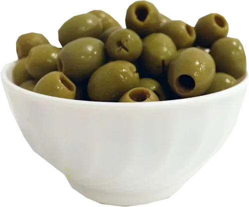 Green pitted olives 