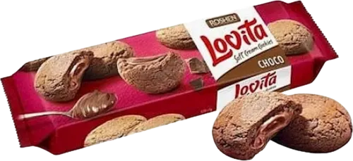 Печенье Lovita шоколадное с нежным кремом