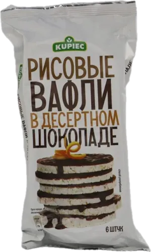Рисовый вафля Kupiec с темным шоколадом
