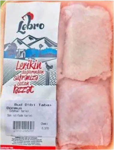 Dondurulmuş Toyuq budu qabda