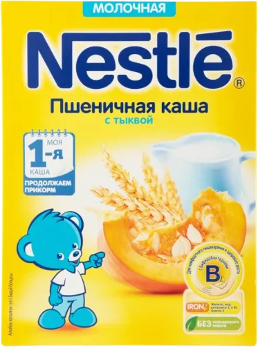 Пшеничные хлопья с тыквой и молоком
