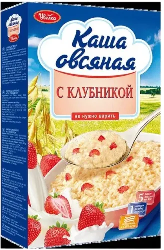 Овсяные хлопья с клубникой