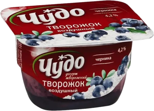 Йогурт Chudo с творогом и черникой