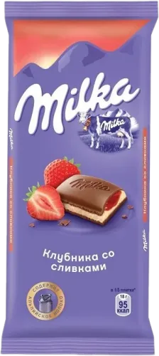 Сливочный шоколад с клубникой