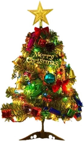 Miniature Golden Christmas Tree