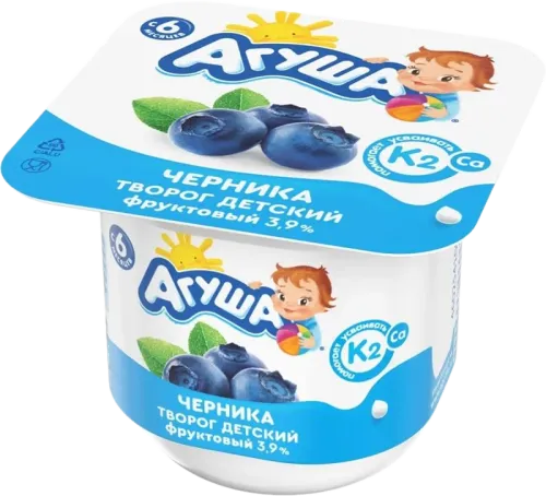 Йогурт с творогом Черника