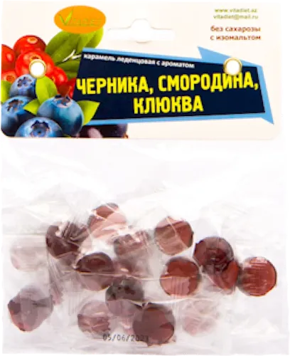 Lollipops with blueberry flavor sugar-free
