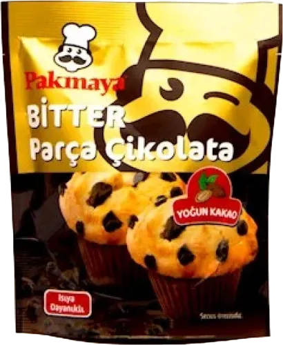 Кусочки горького шоколада 