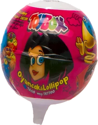 Lollipop with a toy different color
