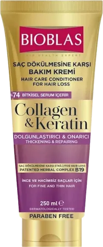 Hair conditioner Collagen&Keratin against hair lo