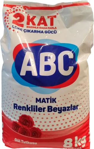 Washing powder for colored clothes with rose scent