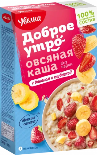 Oat granola "Uvelka" banana and strawberry