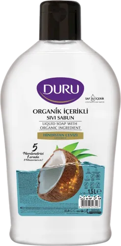 Liquid soap with coconut scent