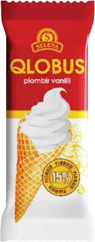 Ice cream plombir with vanilla 