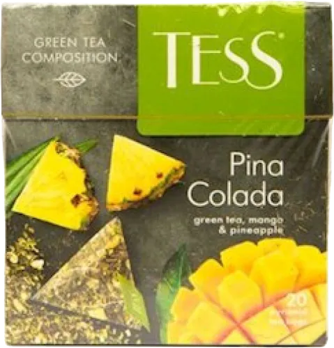 Green tea bag with mango and pineapple Pina Colada