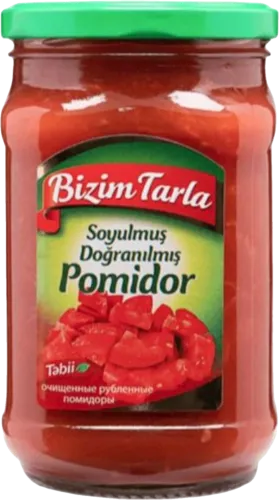 Очищенные консервированные помидоры Soyulmuş Doğranılmış Pomidor