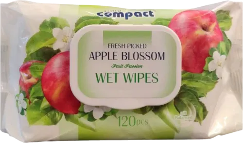 Wet wipes with apple scent