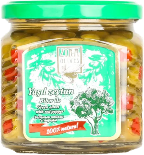 Green olives with pepper