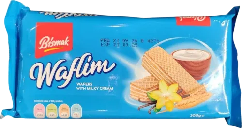 Bismak Waffles with vanilla cream