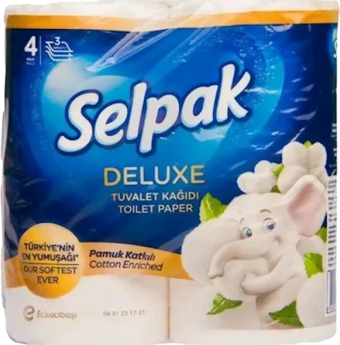  Deluxe 3-ply toilet paper 4 roll
