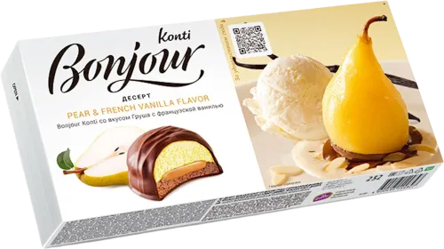 Vanill və armud ilə dadlı desert 
