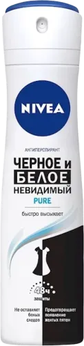  Pure Black and White Invisible Deodorant-Antiperspirant