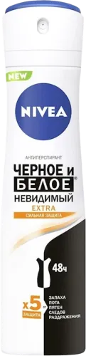  Extra Invisible Black and White Deodorant-Antiperspirant