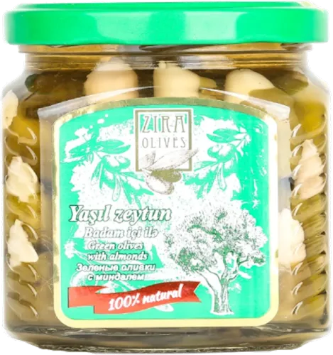 Green olives with almond