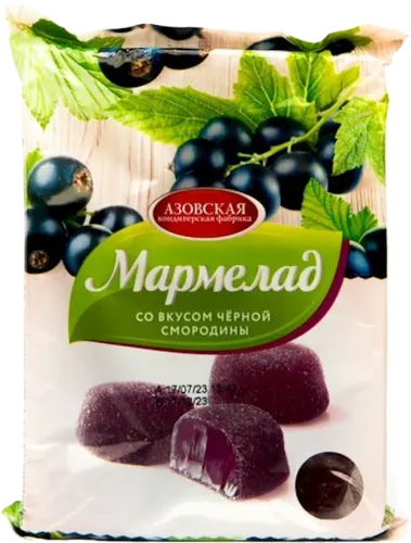 Azov confectionery factory marmalade with black currant flavor