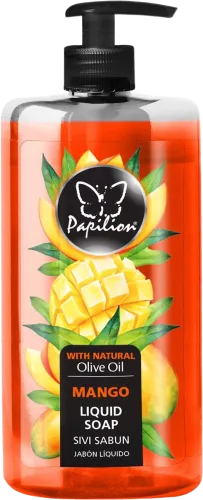 Liquid soap with mango scent