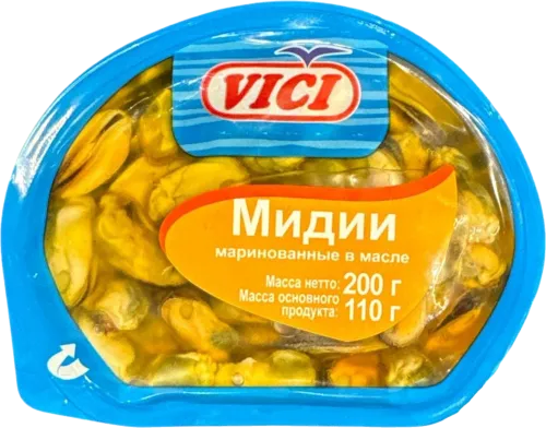 Мидии маринованные в масле 