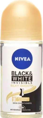 Black and White Invisible Smooth Silk Antiperspirant Deodorant for Skin After Shaving