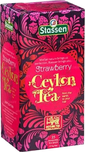 Black tea CeylonTea with strawberry