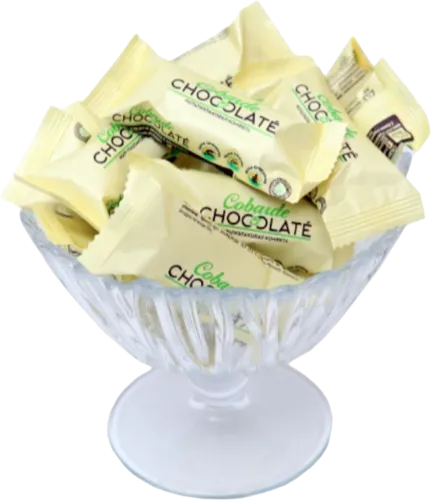  Chocolate Candies with White Glaze
