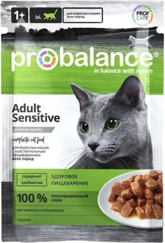 Влажный корм для кошек от 3 до 12 месяцев Pro Balance Sensitive с чувствительным пищеварением