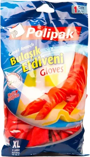  Household Gloves Size XL 1 Pair Red