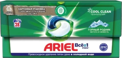 Капсулы для стирки одежды Горный родник чистота и свежесть