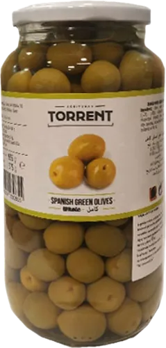 Canned green olives pitted