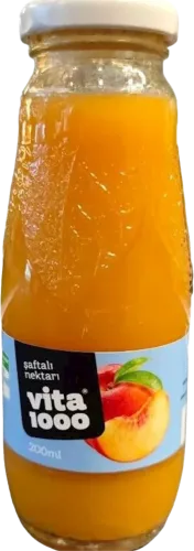 Сок Персик в стеклянной бутылке